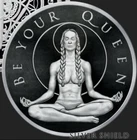 2 oz silver proof Be Your Queen V2 2021 .999 Pure COA Box Silver Shield Limited