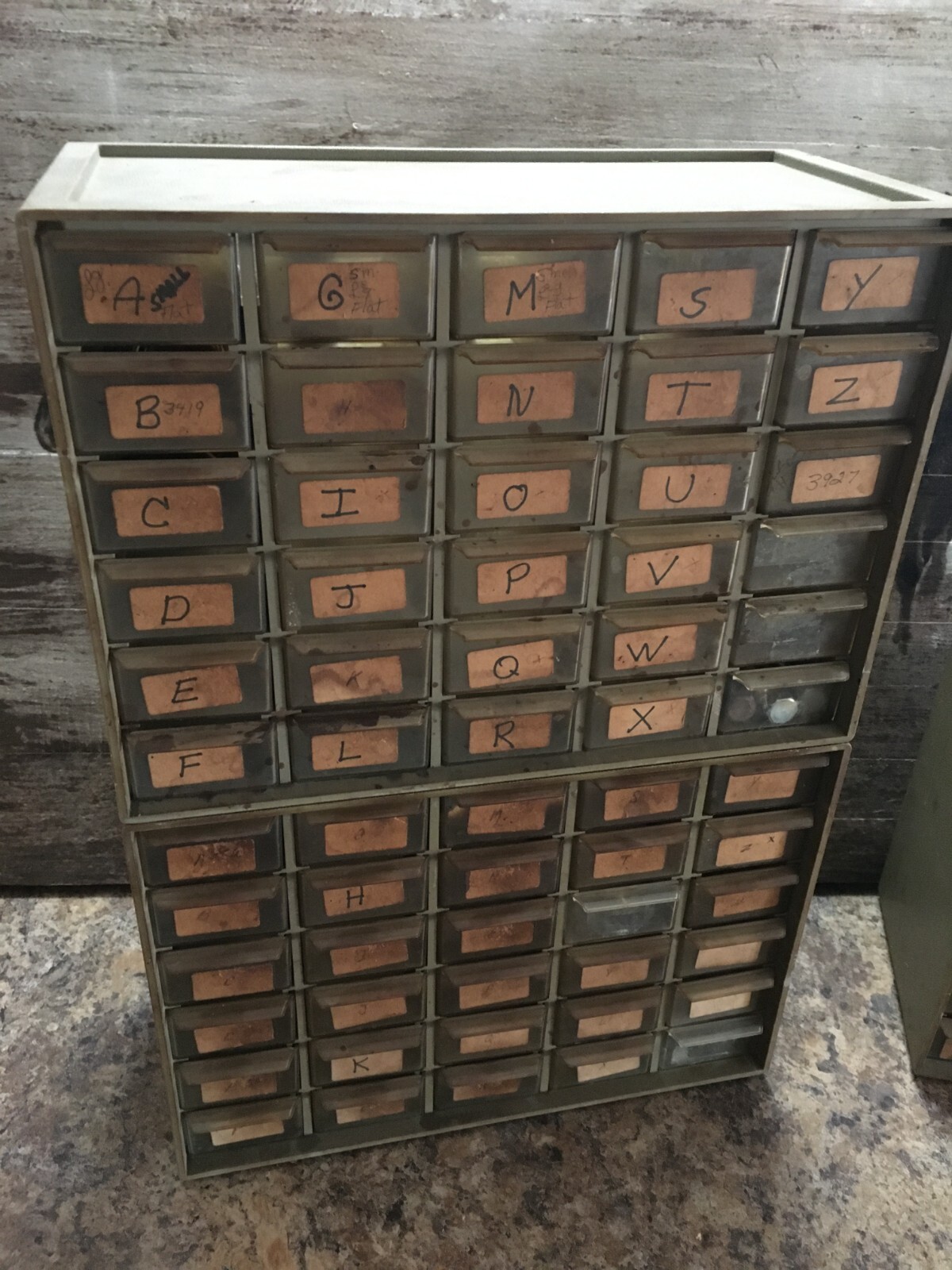 4 Vintage AKROMILS Gray Plastic 30 Drawer Storage 10330