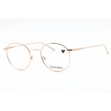 Calvin Klein Unisex Eyeglasses Rose Gold Round Full Rim Metal Frame CK5460 780
