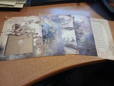 5X SHEETS NOSTALGIC/VINTAGE FOR SCRAPBOOKING/JOURNALS  +/- 13X9 CM (VIN13)