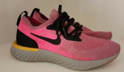 Nike Epic React Flyknit Women Plum Dust Pink Grey Black Size 7.5 AQ00070-500