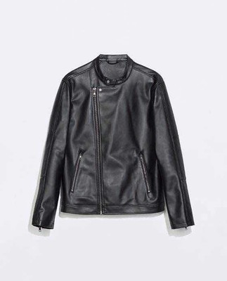 zara man faux leather jacket