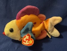 TY Beanie Baby - Lips the Tropical Fish - Retired-Plush / Stuffed Animal - 1999