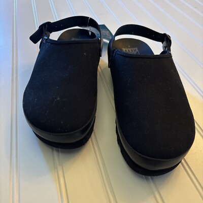 REEF Cushion Sage Hi Clogs Women s Size 8 Black Reef Sandals Slides Mules NEW