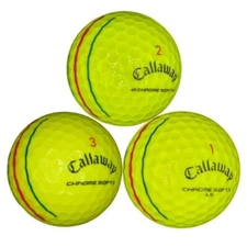 Callaway Chrome Soft Mix Triple Track Yellow AAAA Near Mint 24 Used GolfBalls 4A