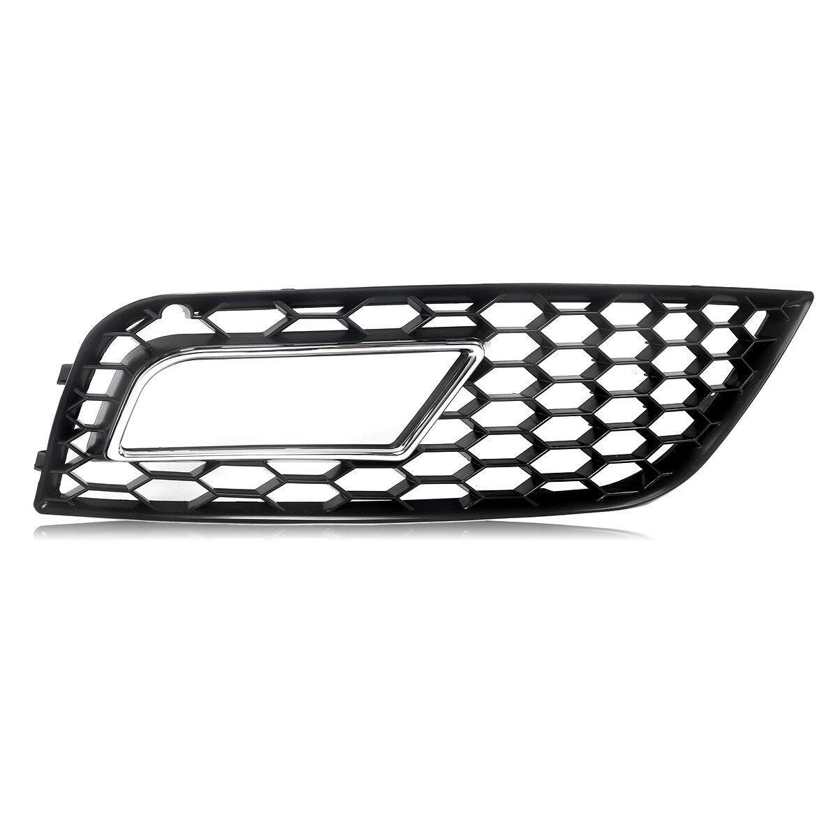 Pair Honeycomb Style Fog Light Cover For 2013-2016 Audi A4 B8.5 Standard Bumper