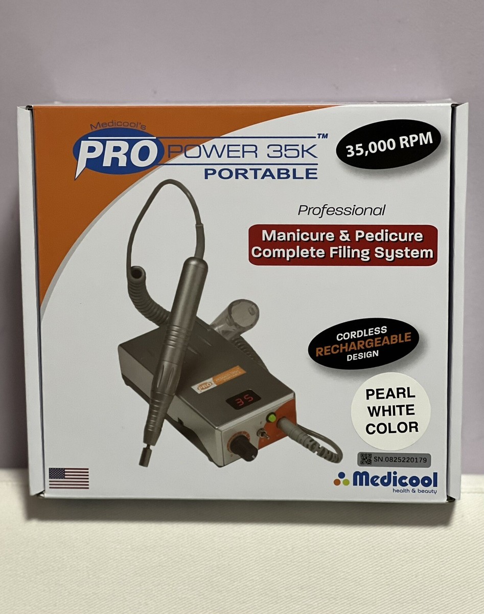 Medicool Pro Power 35k Electric File Cordless, WHITE PEARL Medicool Pro Power 35k Electric File Cordless, WHITE PEARL