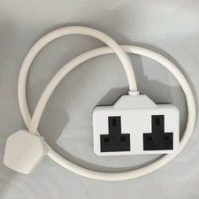 Trailing Socket High Impact Rubberized Extension 13A 2 Gang Extension Lead 