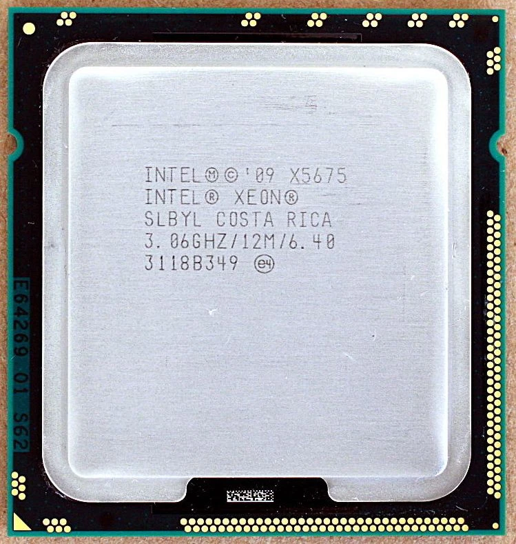 PAR EMPAREJADO Procesador CPU Intel Xeon X5675 Hex Core SLBYL 3.06GHz / 12M / 6.40 Foto 2 de 2