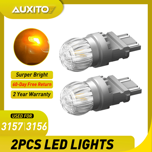 2x 4157 3156 3157 LED Turn Signal Light Bulbs Anti Hyper Flash Amber Error Free