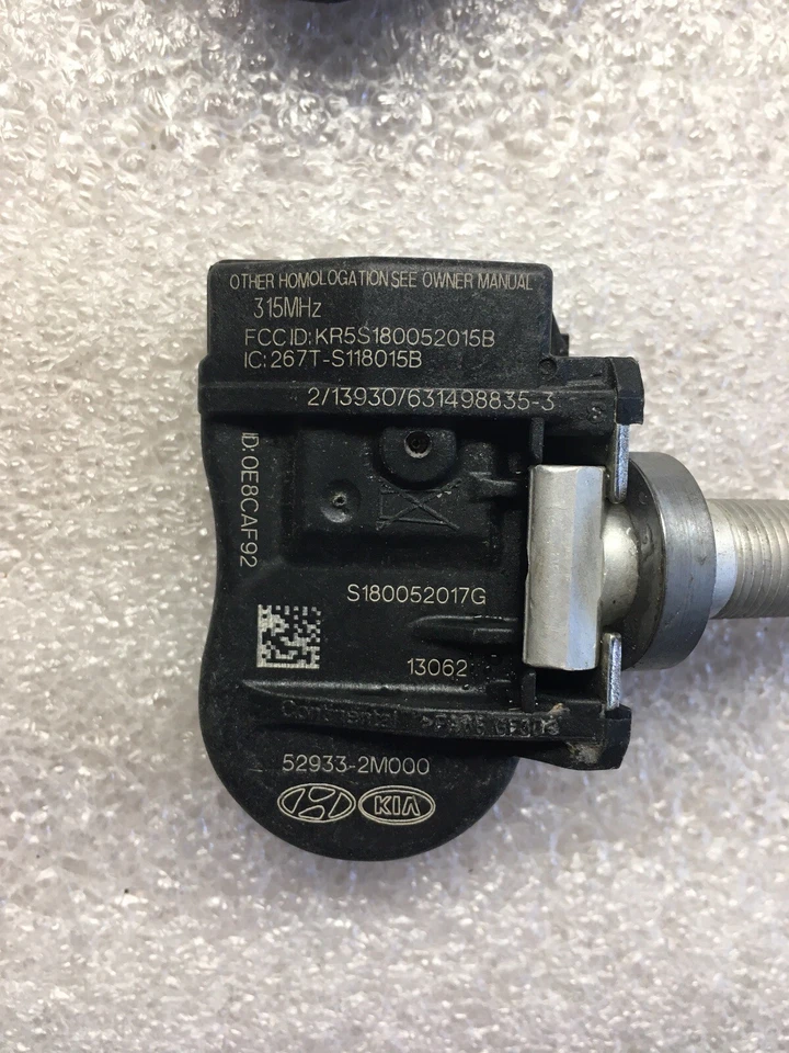*Probado* CONJUNTO Sensor de Monitoreo de Presión de Neumáticos Hyundai Kia 315MHz 52933-2M000 TPMS Foto 2 de 4