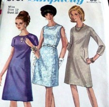LOVELY VTG 1960s DRESS Sewing Pattern 12/32 FF