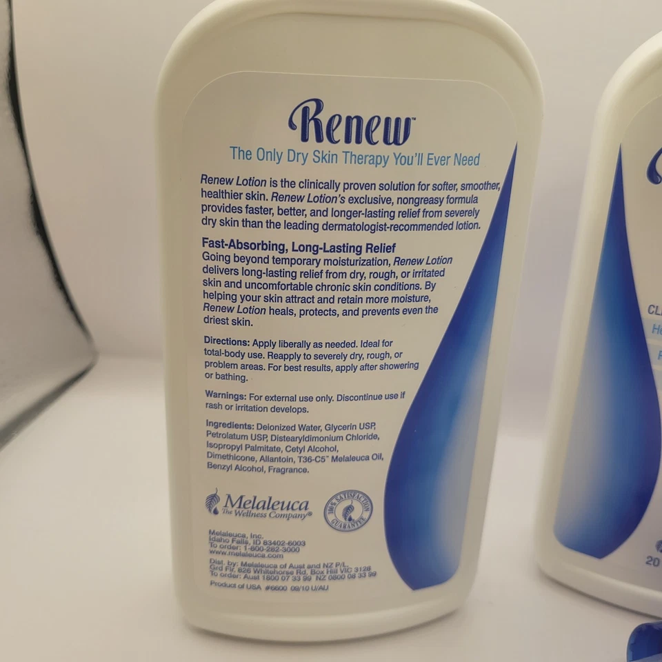 Loción de terapia intensiva para la piel Melaleuca RENEW paquete de 2 20 oz 1 bomba incluida. Foto 3 de 4
