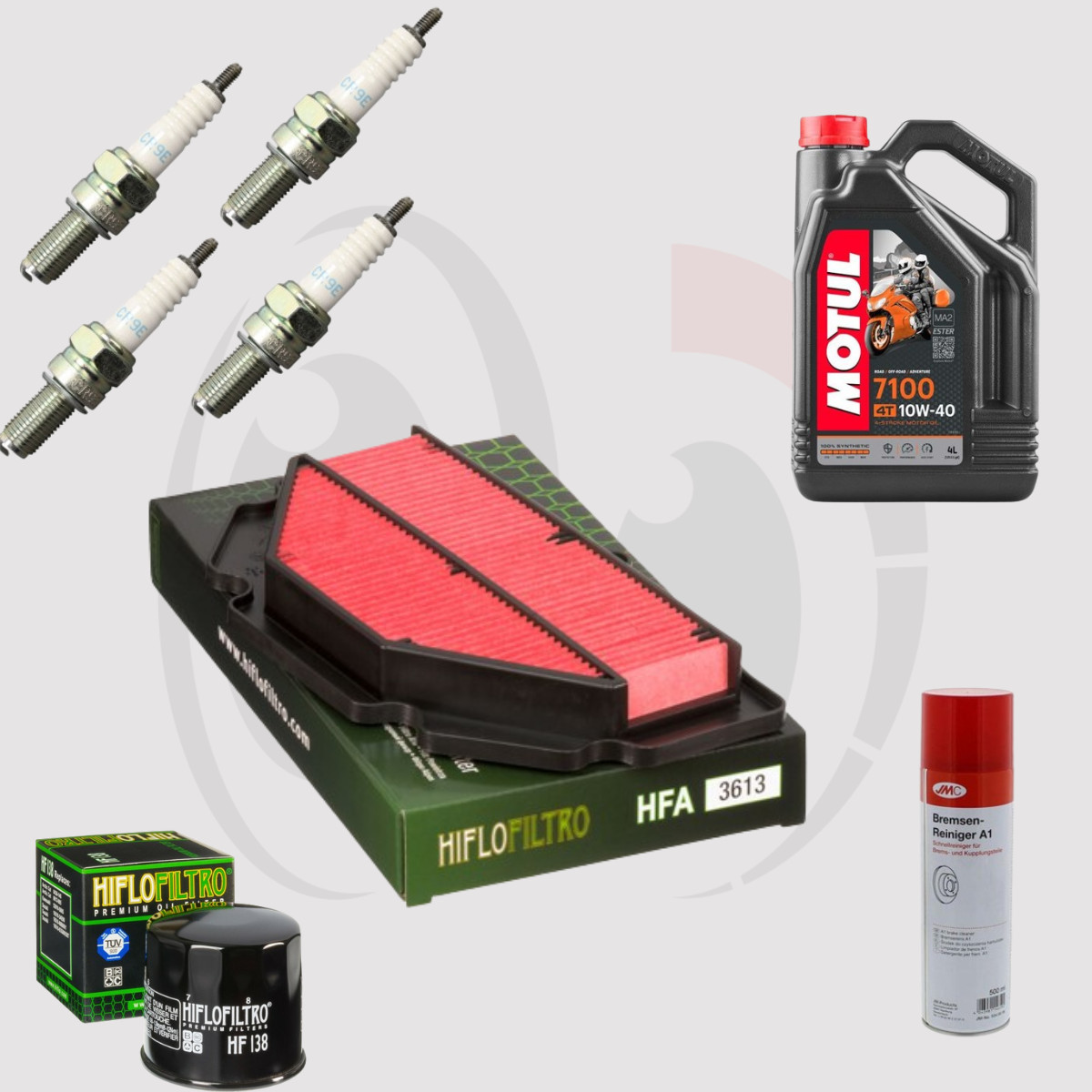 Pack révision premium Suzuki GSR 600 huile 100% synthèse Motul 7100 10w40 4L de 2006 à 2011
