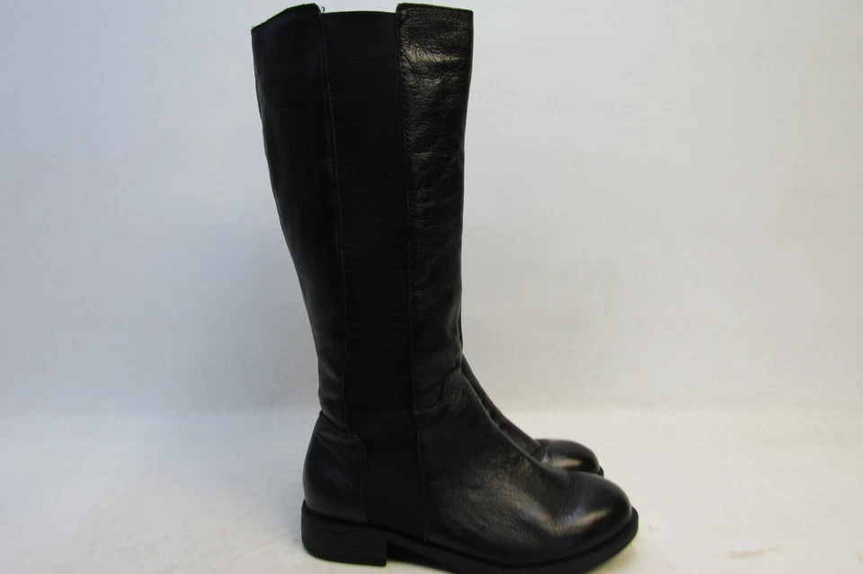 Botas Kenneth Cole Reaction para mujer talla 8 M de cuero negro hasta la rodilla de moda Foto 3 de 4