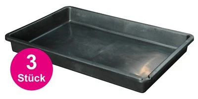 RAPID 3x Mehrzweckwanne Kunststoffwanne Ölwanne Auffangwanne Tropfwanne Plastikwanne