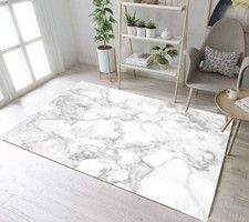 Natural Marble Texture Bedroom Soft Carpet Anti-skid Area Rug Room Floor Mat