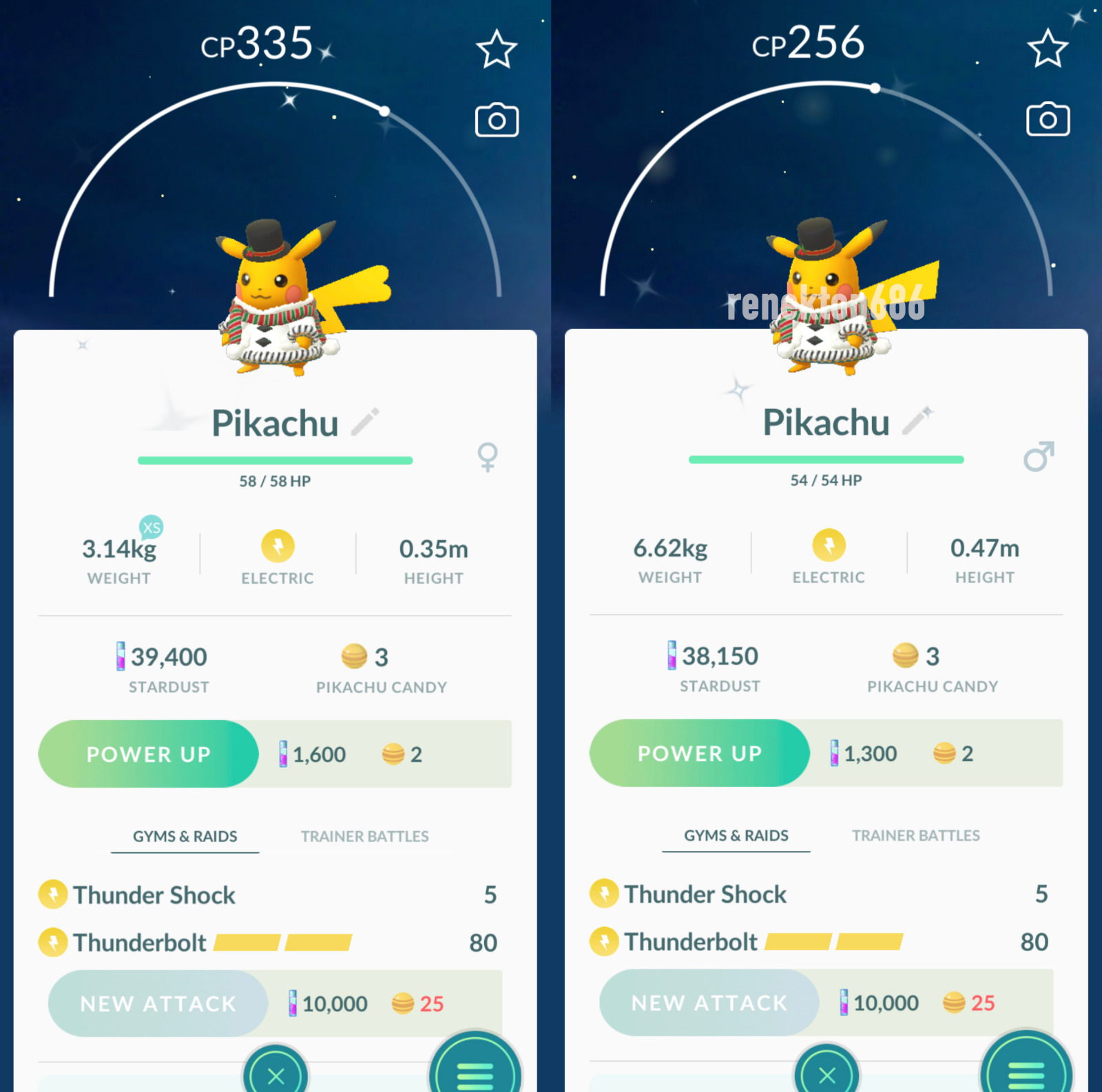 Shiny Pikachu ( Holiday Costume ) Pokemon Trade Go