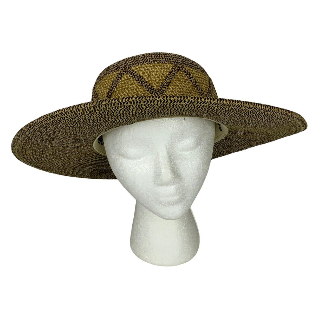 Coldwater Creek Womens Packable Sun Hat One Size Paper Straw 