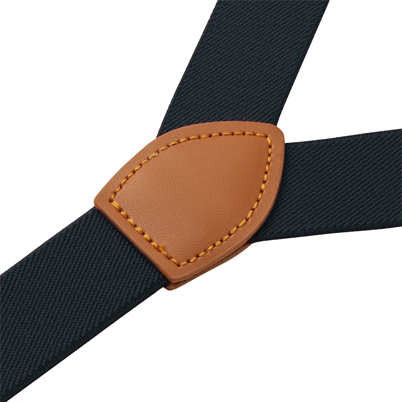 Pantalones tirantes tirantes elásticos en forma de Y de cuero ajustable espalda en Y para hombre Foto 4 de 4