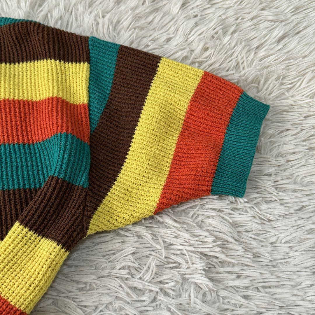 Marithe Francois Girbaud Multicolor Border Short … - image 3