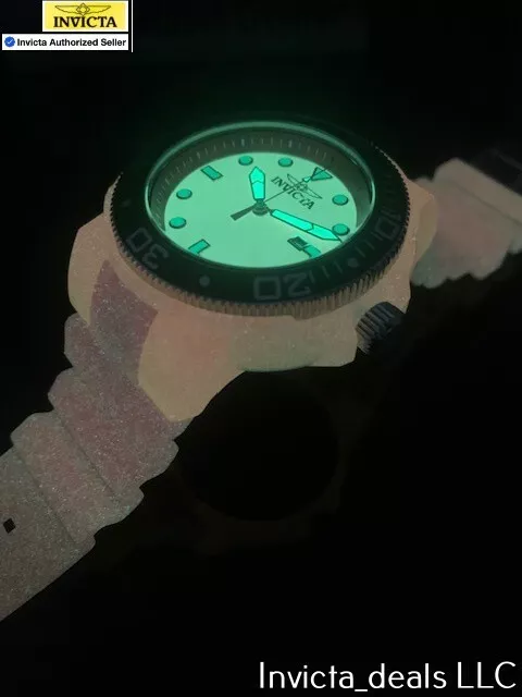 Invicta Men s 52mm GRAND PRO DIVER ANATOMIC FULL LUME Neon Glow