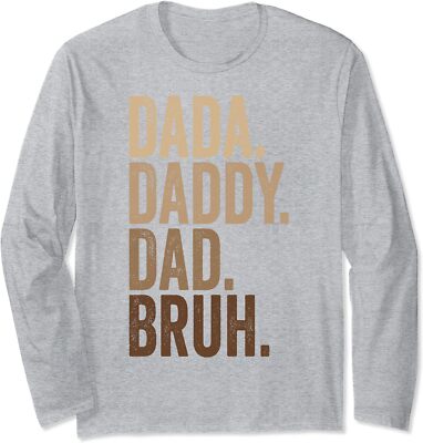 Dada Daddy Awesome Like My Daughter Father's Day Long Sleeve Tshirt