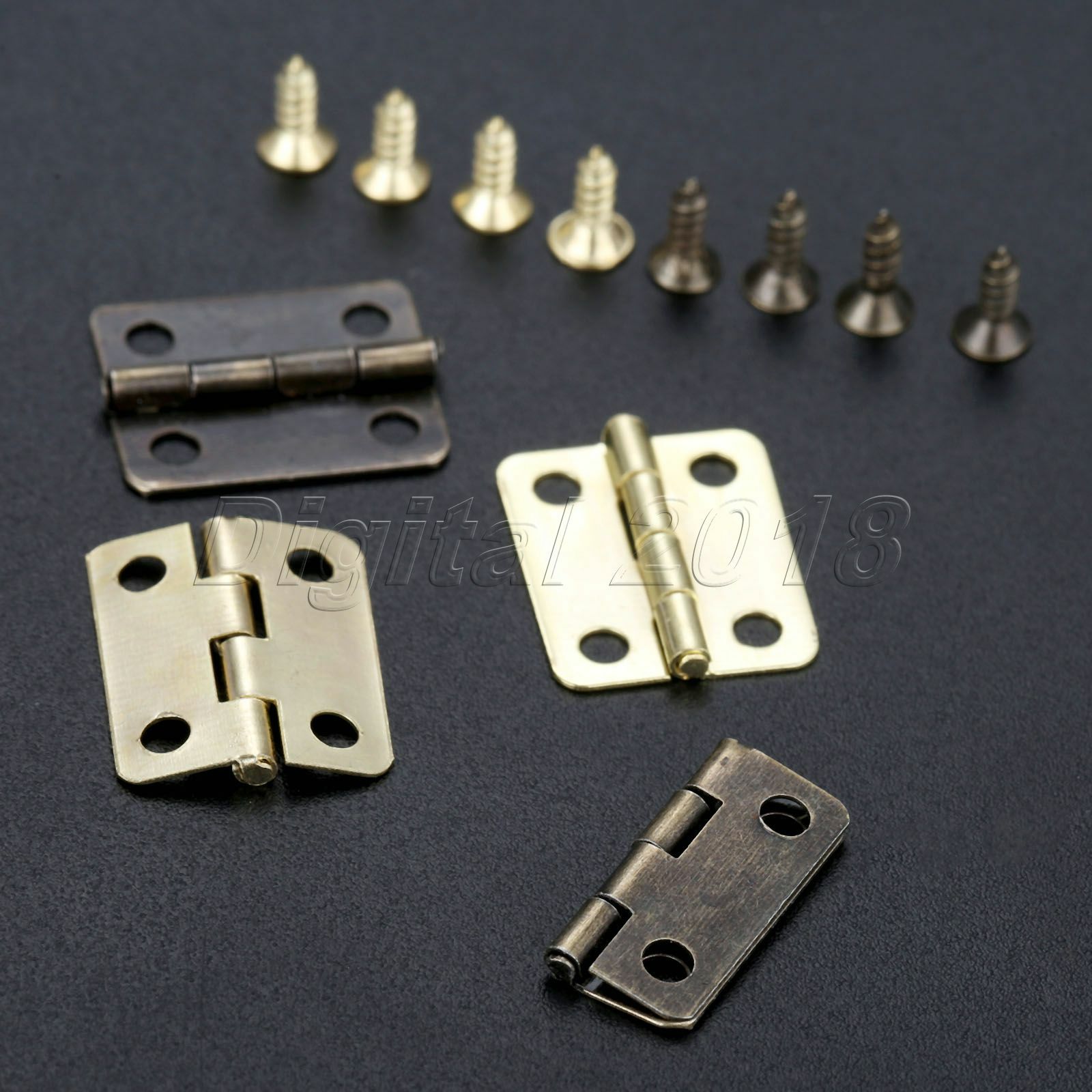 60x Antique Jewelry Box Dolls House Hinge Furniture Door Hinges