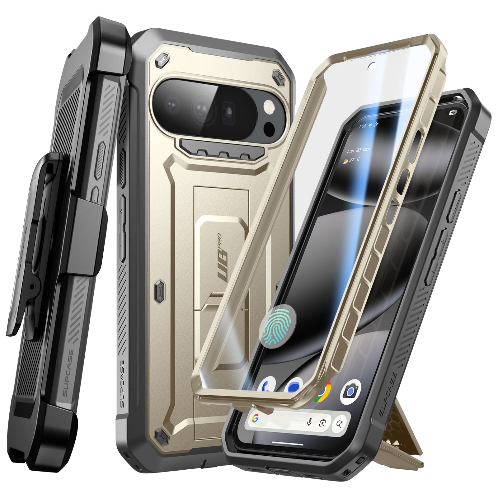 Coque intégrale Pixel 10 Pro or robuste au design premium Unicorn Beetle Pro - 2