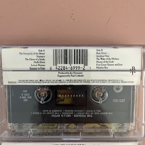 The Pogues 3 Cassette Tape Lot Hell’s Ditch Peace and Love Rum Sodomy and Lash - Picture 4 of 6