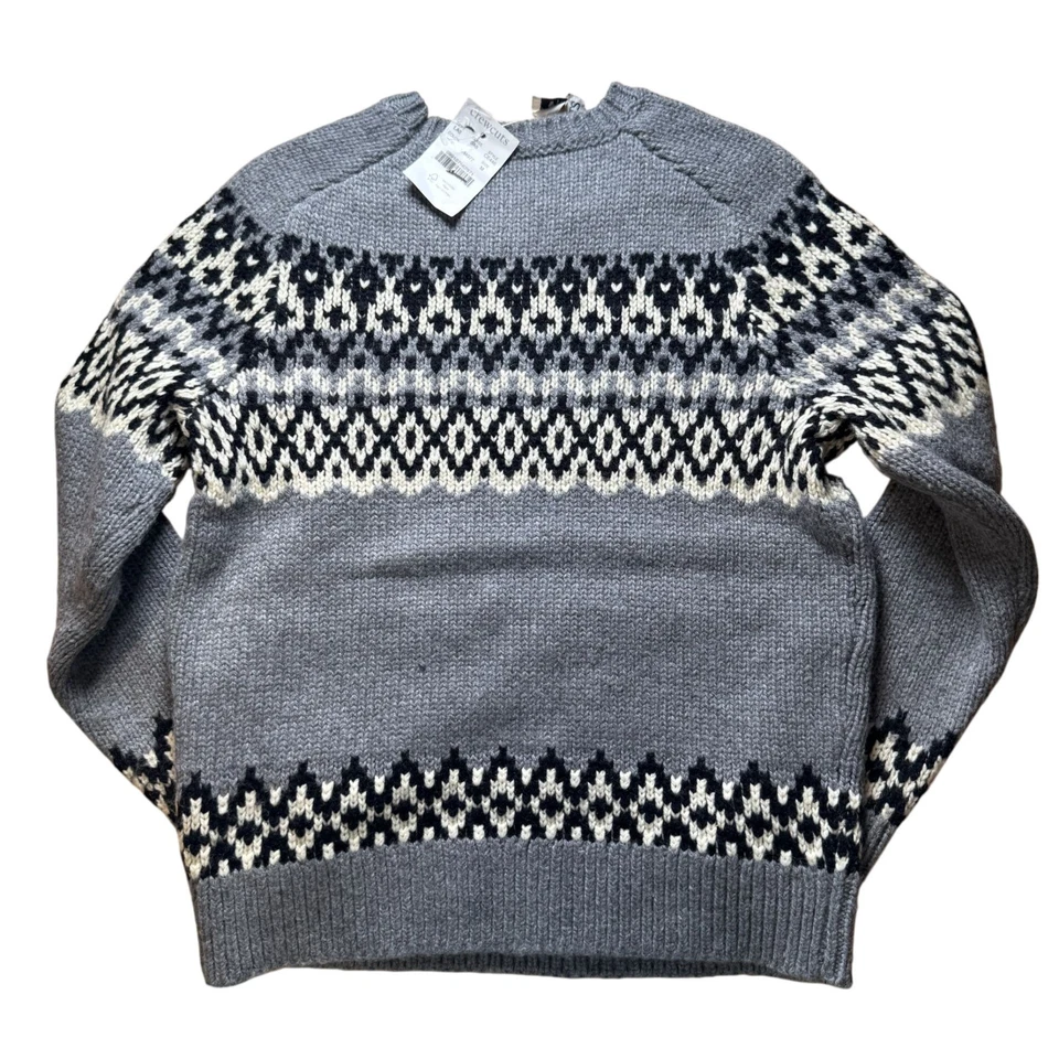 J. Crew Crewcuts Fair Isle Crewneck Wool Blend Sweater Kids' Size Medium NWT! - Image 4 of 4