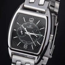 Poljot 26668 - Aero Club Black - Tonneau - Russian Watch NOS - Mechanical Watch