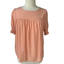 Shein Blouse Top Shirt Womens Large Orange Casual Summer