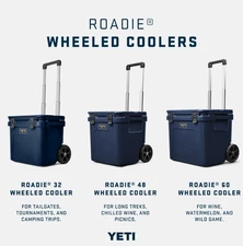 NEW YETI Roadie 48 Wheeled Cooler – 45L Rolling Ice Chest – Free Shipping