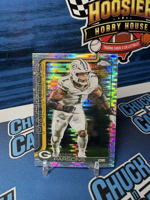 #ad 2025 Topps Chrome Football NFL Micah Parsons Pulsar Refractor #77 Packers $4.50