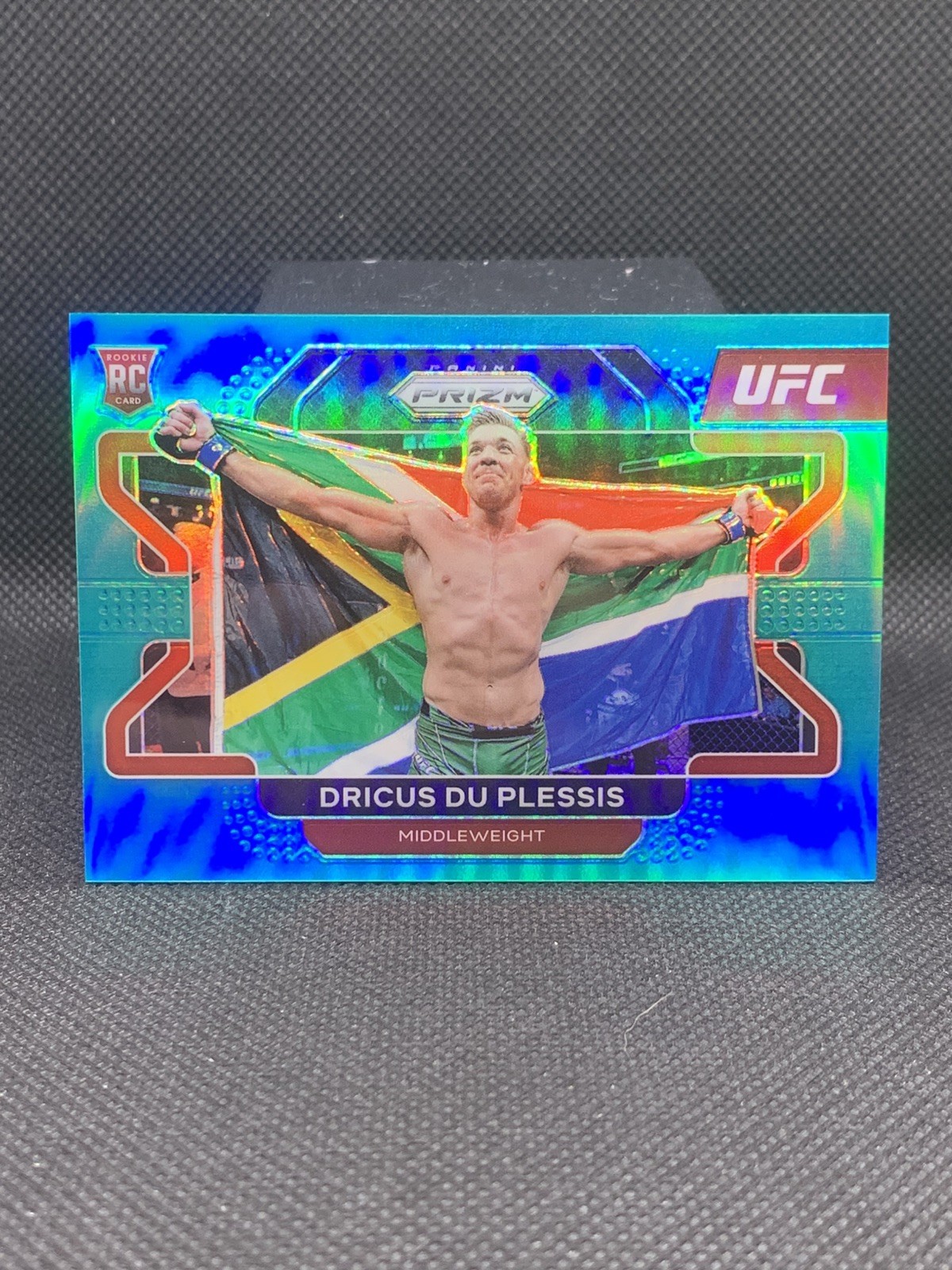 2022 Panini Prizm UFC Dricus Du Plessis RC Teal Prizm #23/49 (DG)
