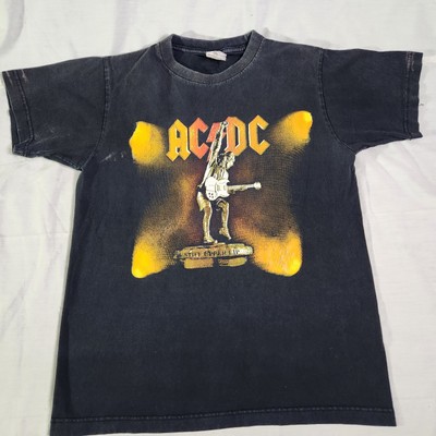 Vintage AC/DC Stiff Upper Lip T-shirt Sz MED Y2K Hard Rock Band Music 