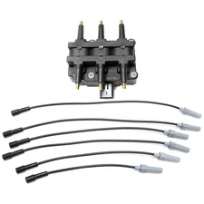 Ignition Coil Spark Plug Wire Kit For 2001-10 Dodge Grand Caravan Town & Country