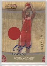 2007 Topps Trademark Moves Rookie Wood Relics Ink /139 Carl Landry #68 Auto 2d0