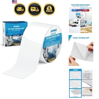 RV Sealant Tape, 4 Inch x 50 Foot RV Roof Tape White Waterproof Seal Tape UV ...