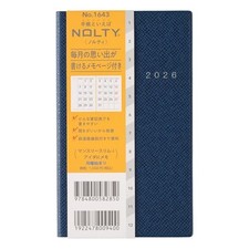 1643 NOLTY Monthly Slim Iida Memo Monday Navy