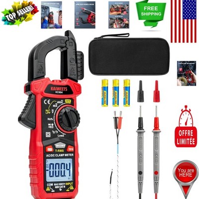 Compact True RMS Digital Clamp Meter with Safety Alerts and User-Friendly Design