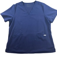 FIGS Technical Collection Navy Blue V-Neck Scrub Top FW1100 Mens XXL