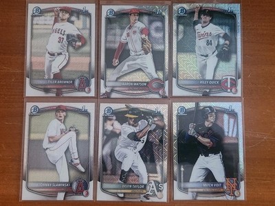 2025 Bowman Draft  Mojo 1st 6 Card Lot  Bremner, Voit, Taylor, Quick + 2