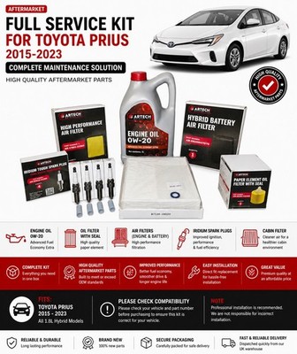 Für Toyota Prius 2015-2023 Full Service Kit 0W20 Ölfilter Iridium Stopfen NEU