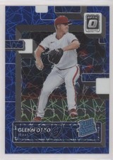2022 Panini Donruss Optic Rated Rookie Blue Velocity Prizm 64/99 Glenn Otto 8x7