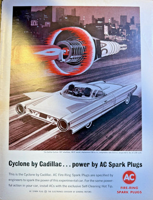 Vintage Magazine Advertisement 1964 AC Fire Ring Spark Plugs