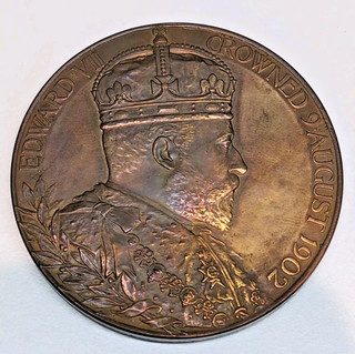 1902 EDWARD VII CORONATION BRONZE MEDAL ORIGINAL CASE ALEXANDRA QUEEN UK