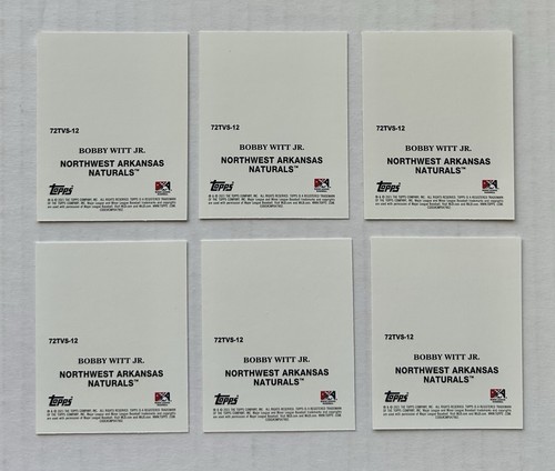 BOBBY WITT JR (6 CARD) 2021 TOPPS HERITAGE 1972 VENEZUELAN STAMP SP ROOKIE RC'S! - Bild 2 von 2