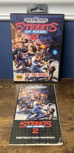 Sega Genesis Streets of Rage 2 "Not For Resale" Box And Manual *NO GAME*